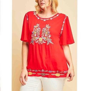 Floral Embroidered Top